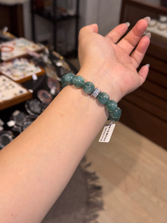 蓝绿晶锆石 Blue Green Apatite Zircon Bracelet
