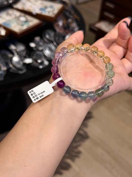 彩虹萤石9mm Rainbow Fluorite