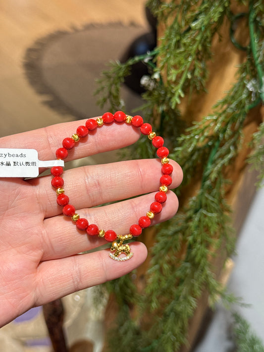 红丝绒朱砂 6mm 马年限定