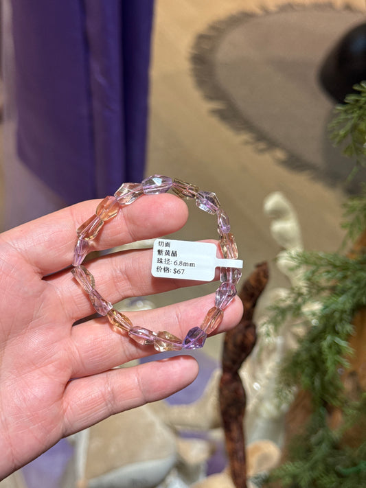 切面紫黄晶 6.8mm