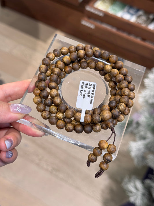 海南莺歌绿奇楠沉香108颗8.5mm Hainan Agarwood 108 Beads