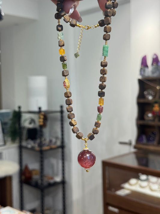 沉香多宝项链 Agarwood Gemstone Necklace