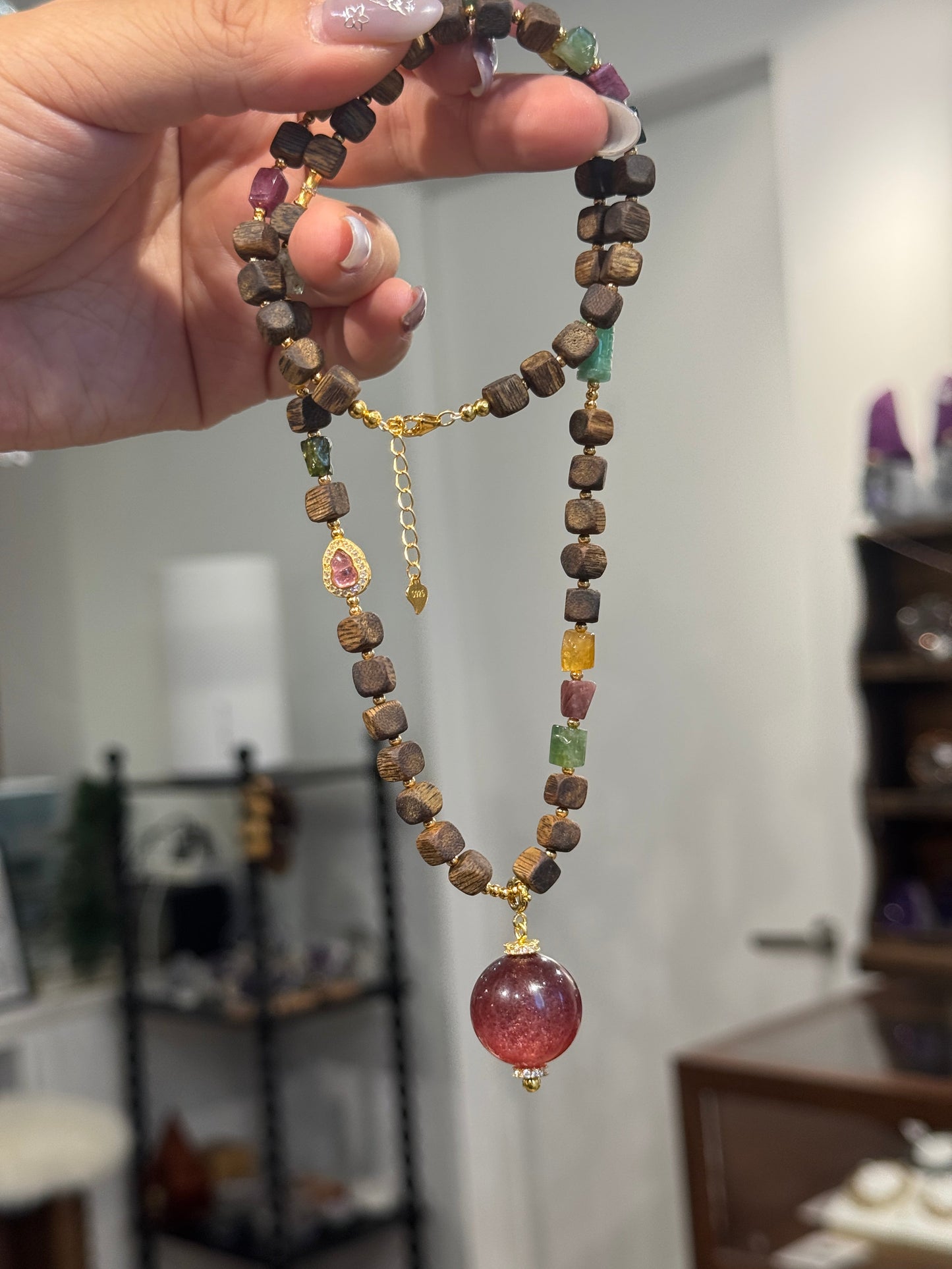 沉香多宝项链 Agarwood Gemstone Necklace