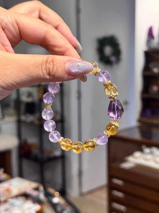 紫黄水晶 Amethyst Citrine Bracelet