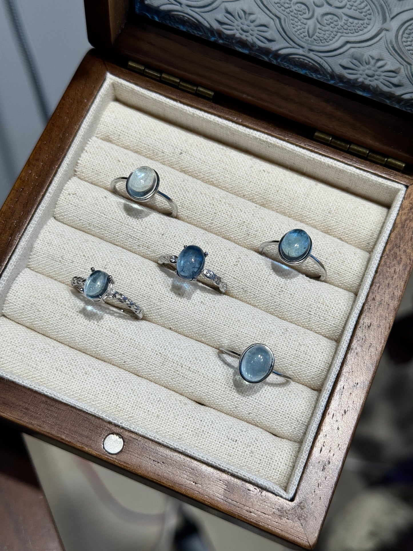 Aquamarine Ring Cabochon