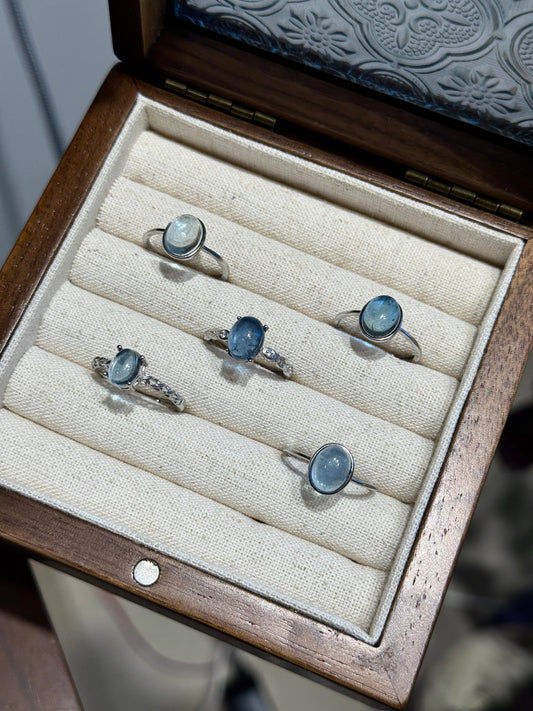 Aquamarine Ring Cabochon