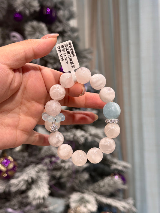 Aquamarine Running Ring Snowflake Phantom Aquamarine