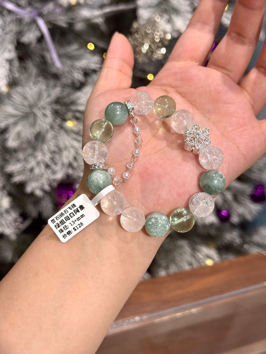 Fluorite Zircon Flying Chain Green Tourmaline White Aze