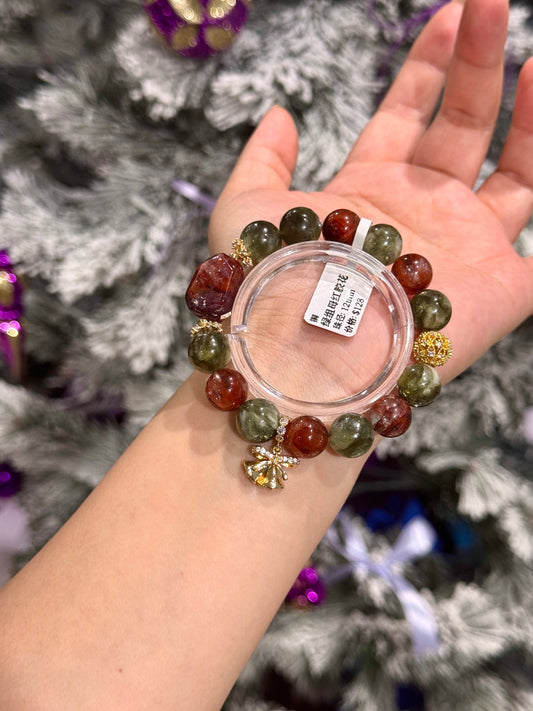 Green Tourmaline Red Phantom