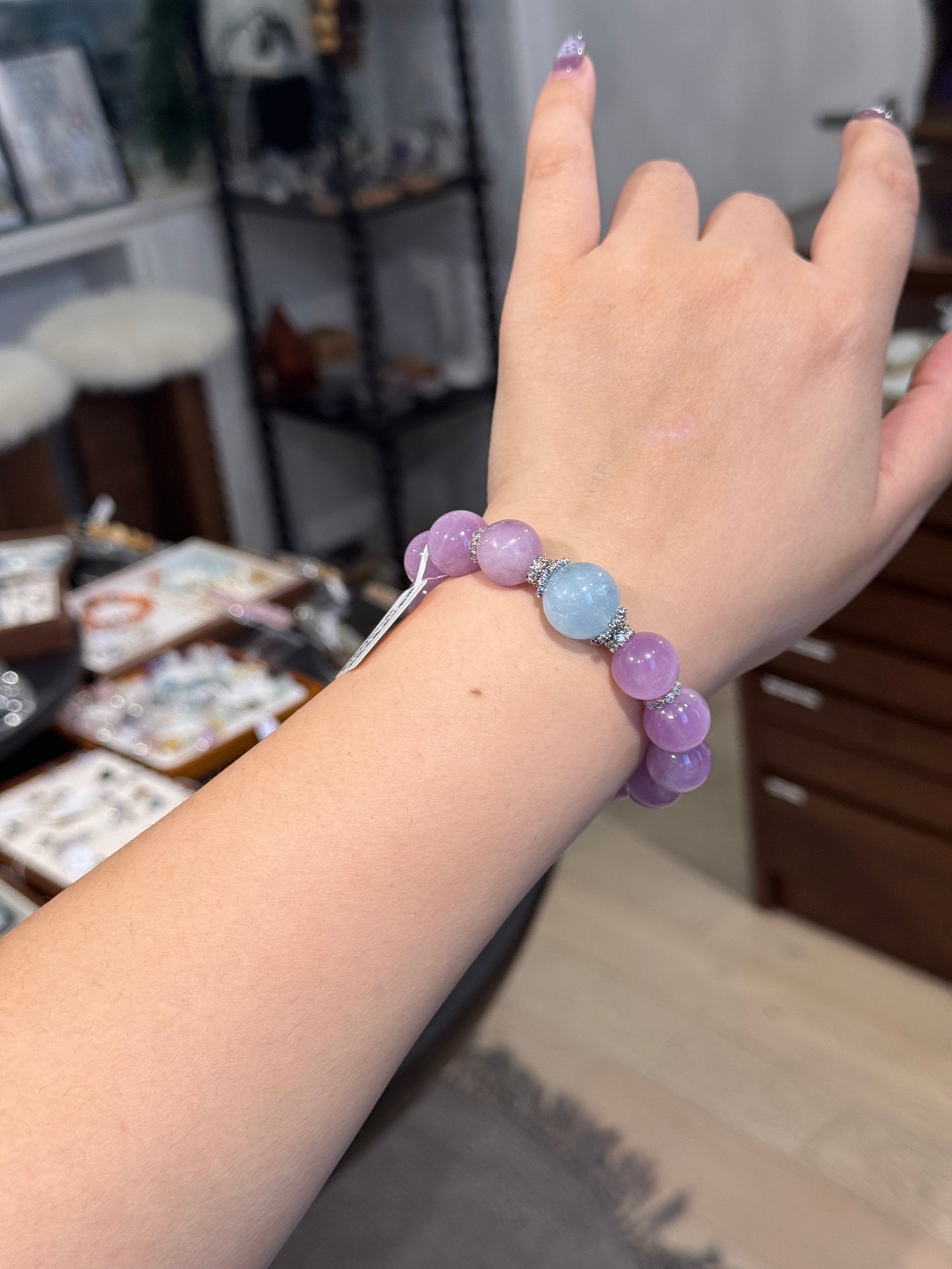 Kunzite Aquamarine Bracelet 