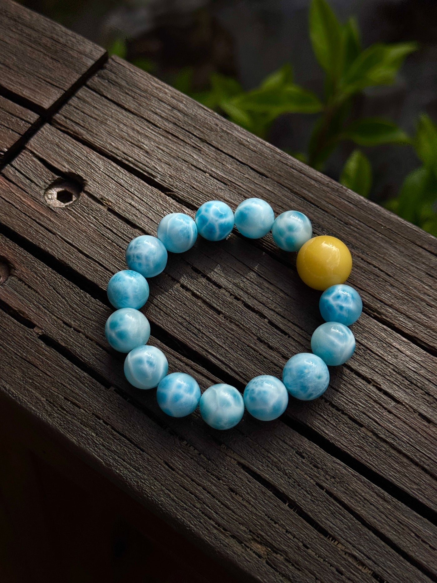 Larimar with Amber