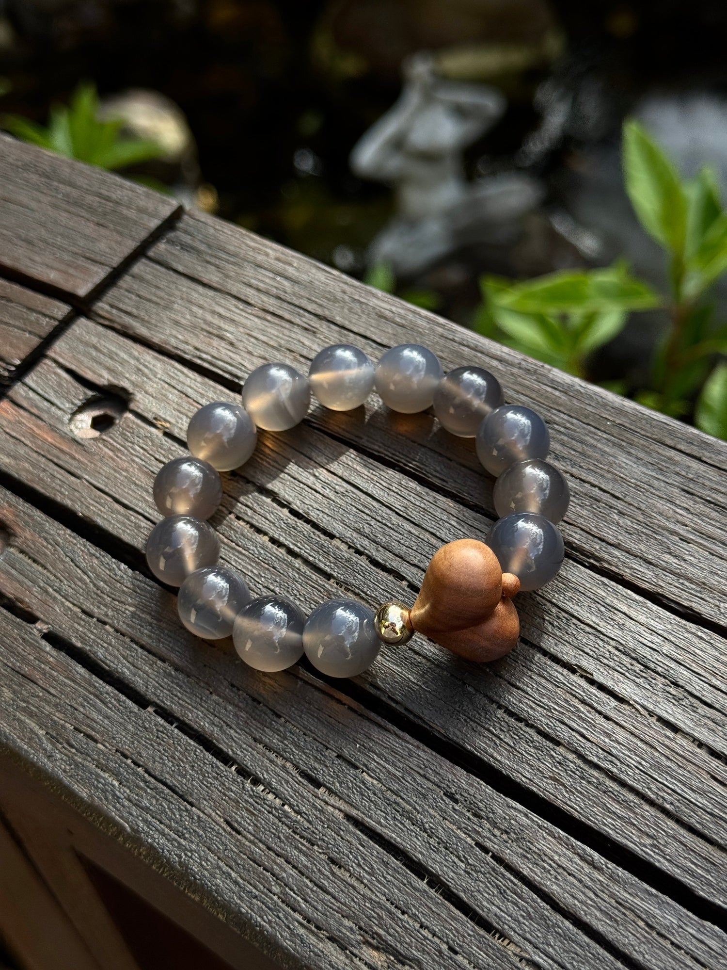 Smoky Purple Agate with Agarwood Heart