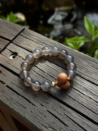 Smoky Purple Agate with Agarwood Heart